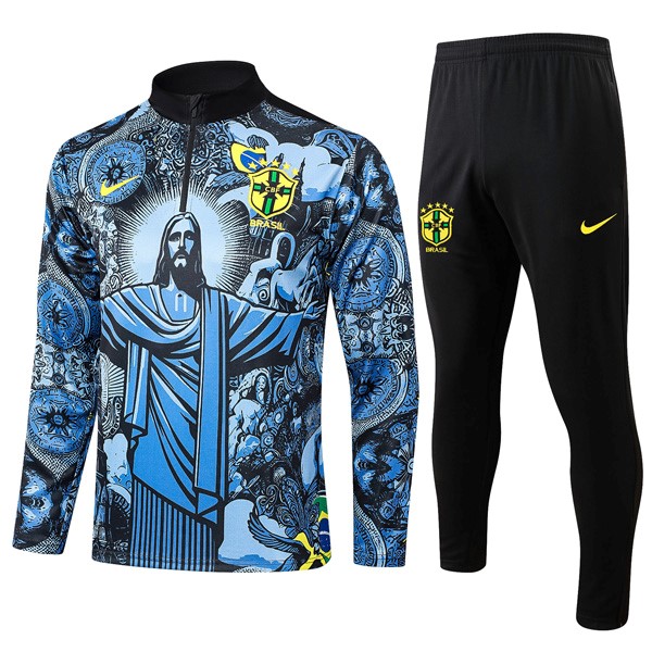 Felpa Allenamento Brasile 24/25 Blu